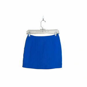 Page Neon Blue Lined Zip Back Mini Skirt Small Women’s